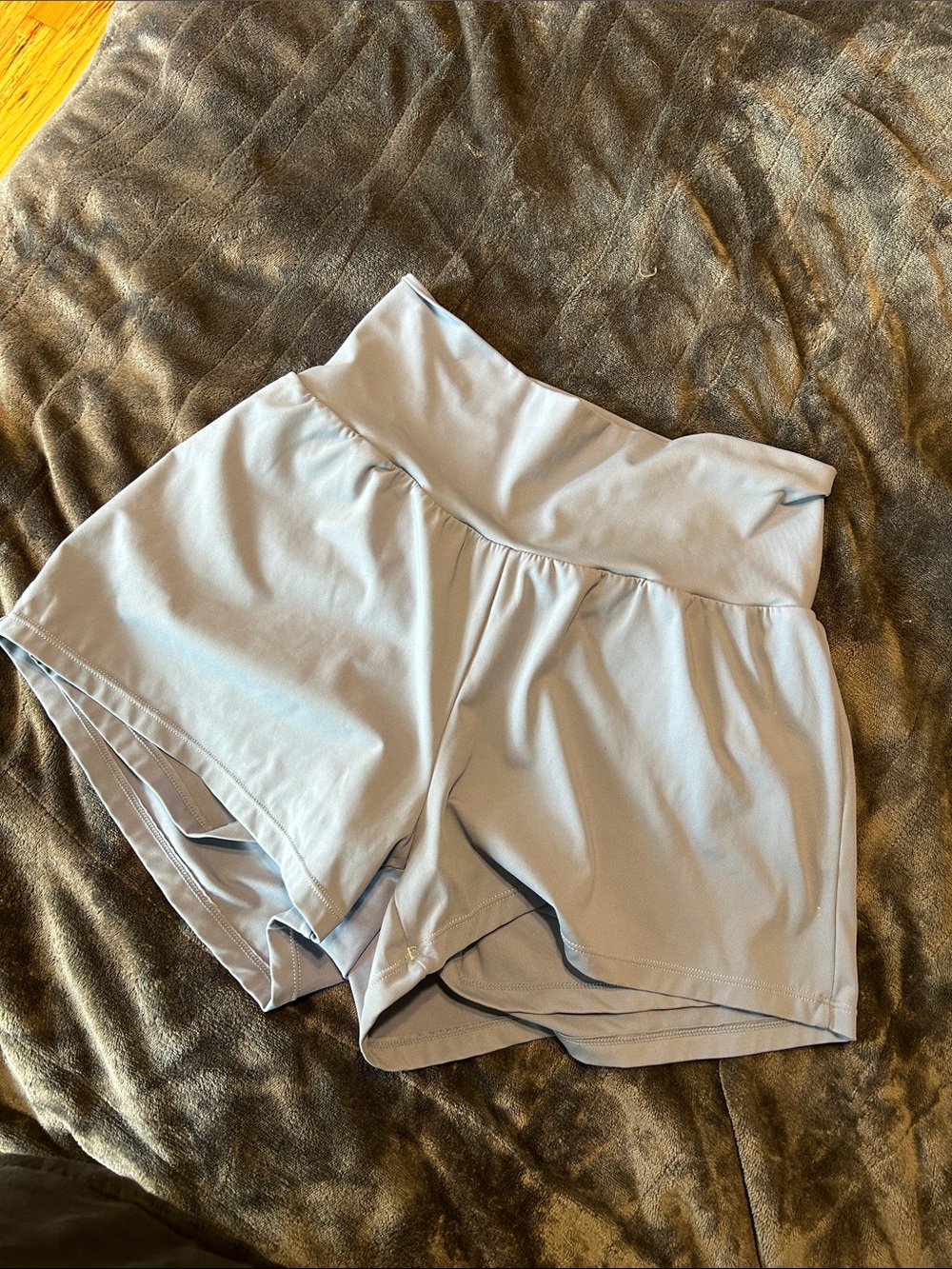HALARA Softly zero Sky Blue High-Waist Lounge Shorts M